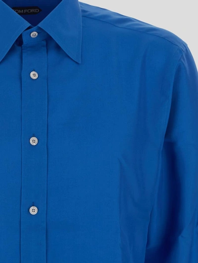 Shop Tom Ford Shirts In Royalblue