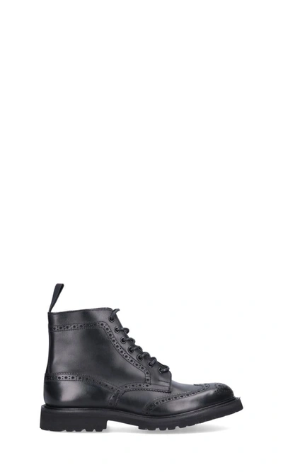 Tricker's Trickers Stow Vi-lite Brogue Boot In Black