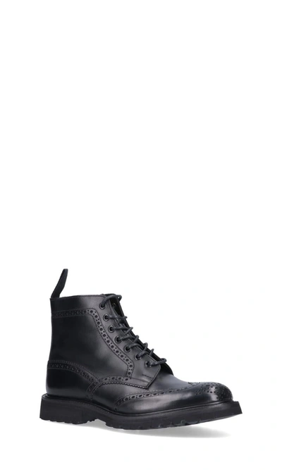 Tricker's Trickers Stow Vi-lite Brogue Boot In Black