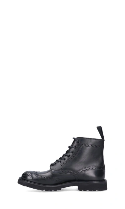 Tricker's Trickers Stow Vi-lite Brogue Boot In Black