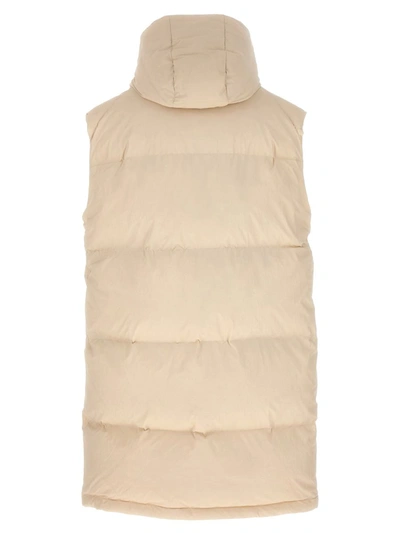 Shop Yves Salomon Long Pile Insert Vest In White