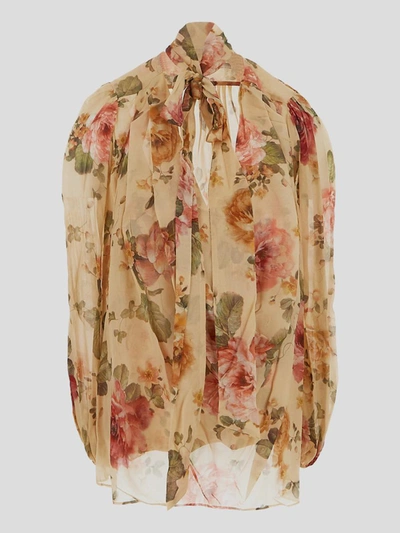 Shop Zimmermann Zimmerman Shirt In Floral Nude