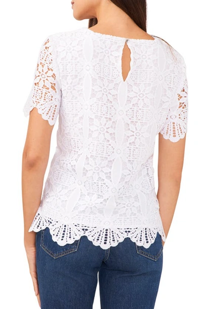 Vince Camuto Women's Short Sleeve T-shirt Blouse In Ultra White