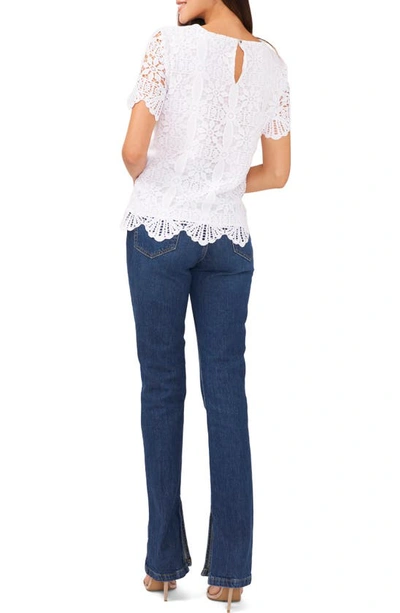 Vince Camuto Women's Short Sleeve T-shirt Blouse In Ultra White