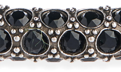Shop Isabel Marant Funky Ring Cuff Bracelet In Black/ Silver