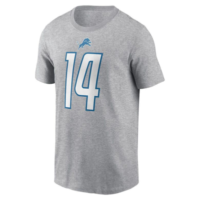 Shop Nike Amon-ra St. Brown  Gray Detroit Lions  Player Name & Number T-shirt