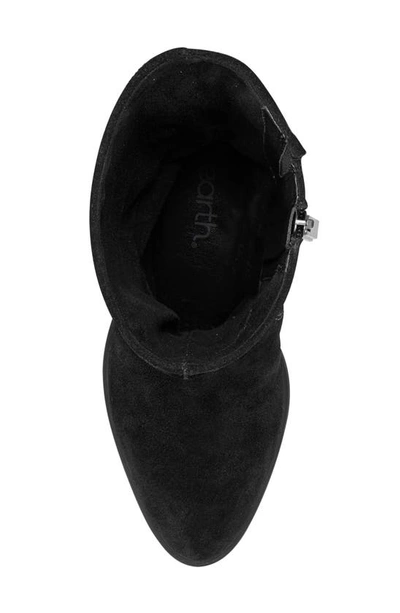 Earth Vine Womens Suede Almond Toe Mid-calf Boots In Black
