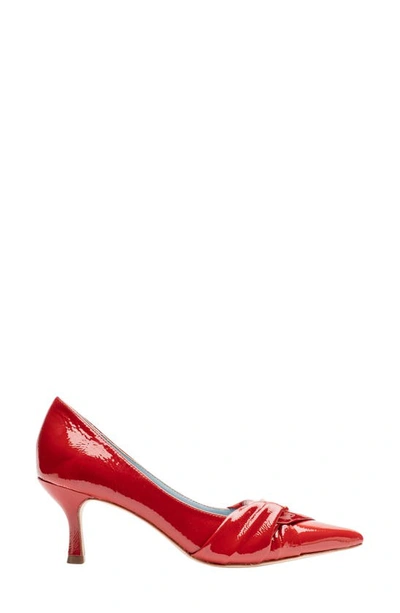 Shop Frances Valentine The Knot Kitten Heel Pointed Toe Pump In Cranberry
