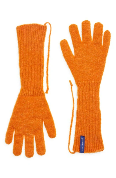 Shop Paloma Wool Peter Wool & Alpaca Blend Gloves In Orange