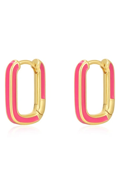 Shop Luv Aj Chain Link Huggie Hoop Earrings In Gold