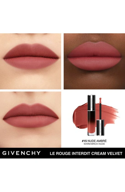 Shop Givenchy Le Rouge Interdit Cream Velvet Lipstick In N15