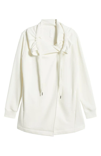 Shop Zella Amazing Cozy Wrap Jacket In Ivory Egret
