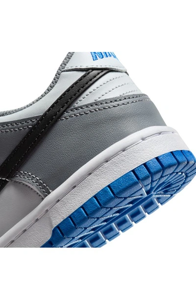Shop Nike Kids' Dunk Low Basketball Sneaker In Cool Grey/ Black/ Platinum