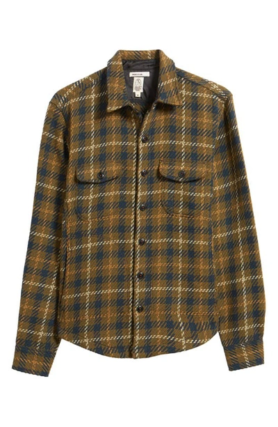 Shop Hiroshi Kato The Anvil Check Button-up Overshirt In Olive