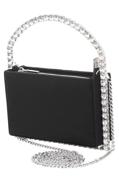 Shop Nina Crystal Frame Top Handle Bag In Black