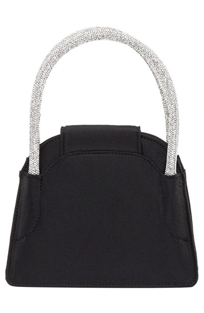 Nina Embellished Flap Satchel In Black