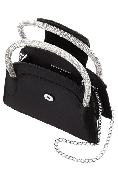 Nina Embellished Flap Satchel In Black
