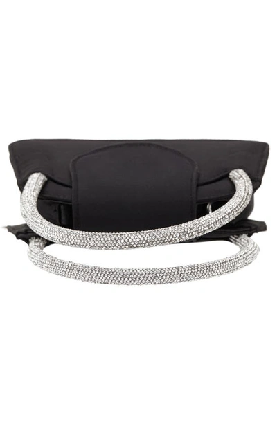 Nina Embellished Flap Satchel In Black