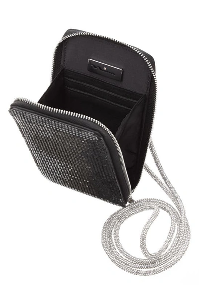 Shop Nina Crystal Phone Crossbody Bag In Black