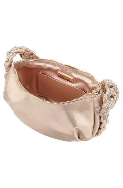 Shop Nina Braided Detail Hobo Bag In Taupe