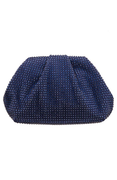 Nina Crystal Frame Satchel In Navy Multi