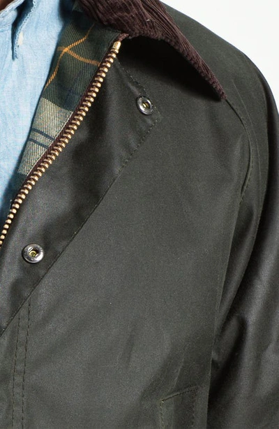 Barbour Waxed Bedale Jacket In Sage