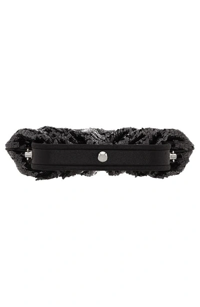 Shop Nina June Sequin Frame Clutch In Black