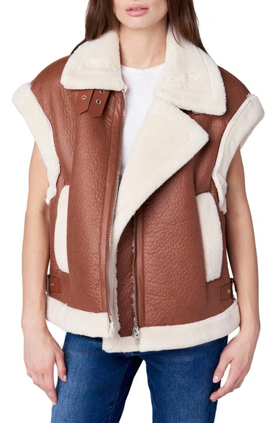 Shop Blanknyc Faux Leather & Faux Fur Vest In First Sight