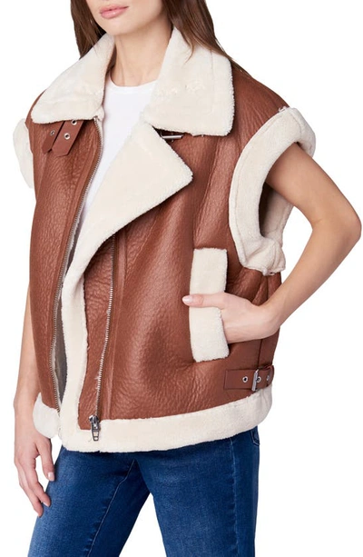 Shop Blanknyc Faux Leather & Faux Fur Vest In First Sight
