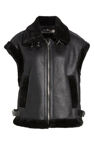 Shop Blanknyc Faux Leather & Faux Fur Vest In Night Watch