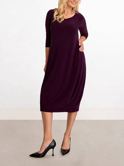 Shop Sympli Reversible Narrow Lantern Dress In Plum In Purple