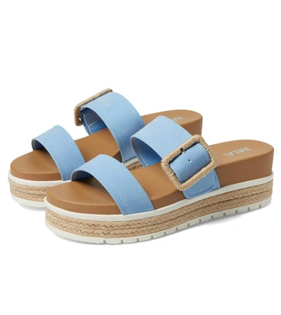 Shop Mia Kenzy Sandal In Light Blue