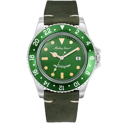 Mathey-tissot Mathey Vintage Quartz Green Dial Mens Watch H900alv In Green