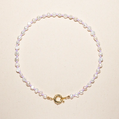 Shop Joey Baby Taro Freshwater Pearl Necklace In Purple