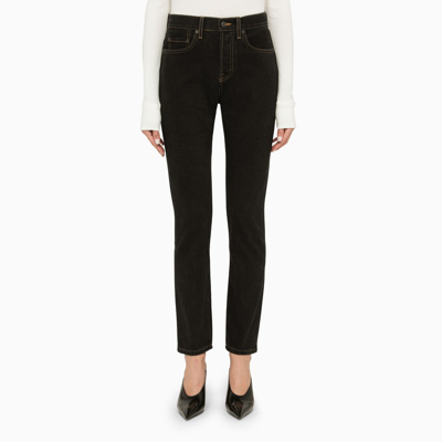 Shop Wardrobe.nyc | Black Cotton Slim Jeans