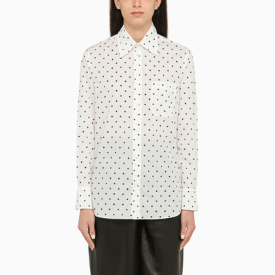 Shop Marni | Regular White Polka Dot Shirt