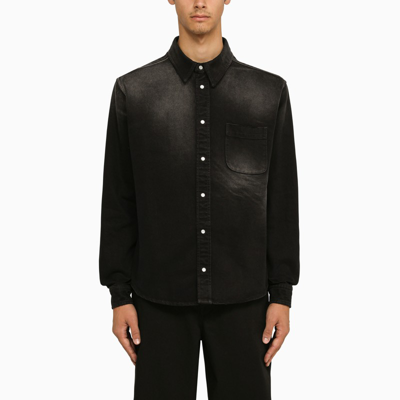 Shop Marni | Black Washed Denim Shirt