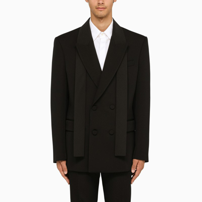 Shop Valentino | Black Wool Double-breasted Jacket