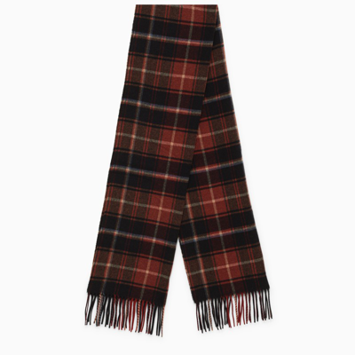 Shop Polo Ralph Lauren Red Wool Check Scarf