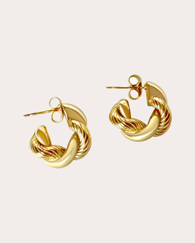 Shop Anisa Sojka Women's Twisted Rope Hoop Earrings In Gold
