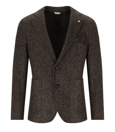 Manuel Ritz Brown Single Breasted Jacket In Brown