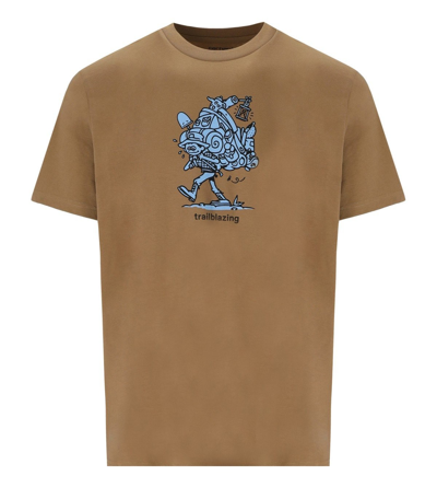 Shop Carhartt S/s Trailblazer Buffalo T-shirt In Braun