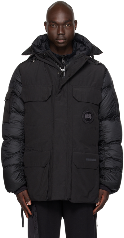 Shop Canada Goose Black 'black Label' Expedition Down Coat In Black - Noir