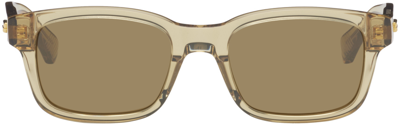 Shop Bottega Veneta Brown Square Sunglasses In Brown-brown-bronze