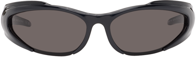 Shop Balenciaga Black Reverse Xpander Sunglasses In Black-black-grey