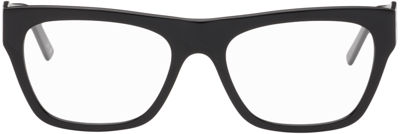 Shop Balenciaga Black Square Glasses In Black-black-trans