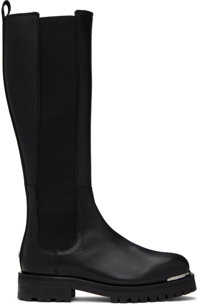 Anine Bing Black Justine Boots In Black