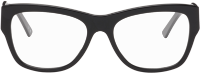 Shop Balenciaga Black Square Glasses In Black-black-transpar