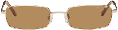 Shop Dmy By Dmy Gold Olsen Sunglasses In Brown