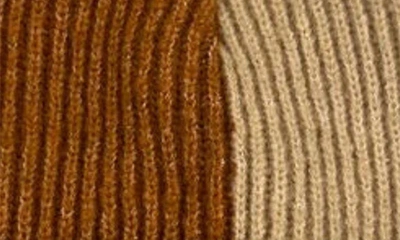 Marcus Adler Checkered Knit Beanie In Camel